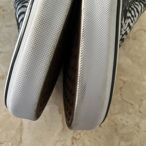 Vans Sz 9.5 Mens 11 Wmns White Tiger Floral Tattoo Slip On Sneaker - Picture 10 of 15
